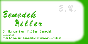 benedek miller business card
